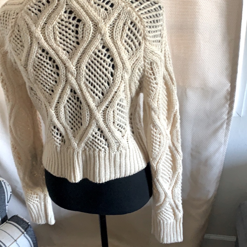 Half Turtle Neck Knit Crop Sweater - Picture 3 of 4